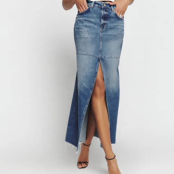 Reformation Dresses & Skirts - Reformation BRAND NEW NEVER WORN! Jean Skirt, full length, high waisted.